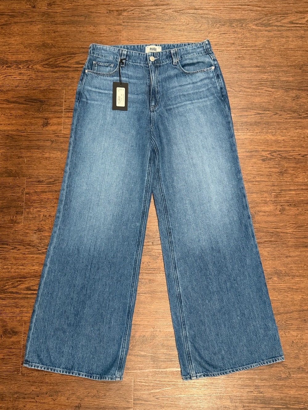 Paige Jeans Womens Blue Denim Zoey Wide Leg High Rise Boho Size 29 - Picture 7 of 16